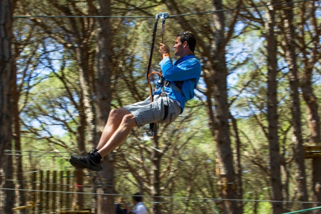  Discesa con la zip line 